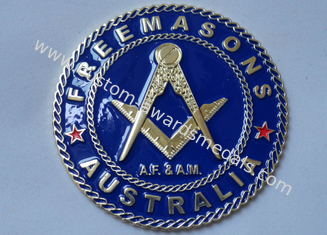 Fer ou laiton ou cuivre A.F. et A.M. Adhesive Badge de placage à l'or