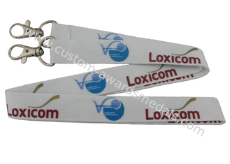 Doubles lanières promotionnelles de impression latérales d'impression d'écran en soie de Loxicom pour la réunion de sport