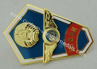 Le souvenir d'en cuivre/étain Badges l'armée avec de l'or imprimé