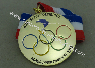 Médailles d'émail de placage à l'or d'OEM, récompenses olympiques pour la course courante