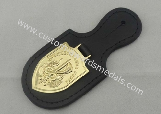Keychains en cuir personnalisé, insigne de poche de cuir de cobra d'Einsatzkommando