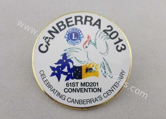 Coutume dure en laiton d'imitation de Pin de revers d'émail de Canberra avec l'impression de CMYK