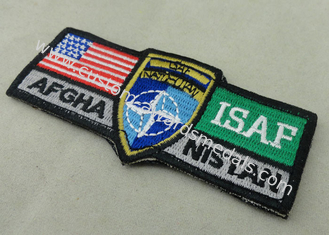 Corrections faites sur commande de broderie d'ISAF/corrections militaires tissées de Velcro de l'Amérique
