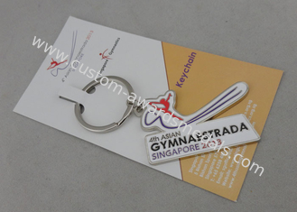 Gymnaestrada Keychain promotionnel en alliage de zinc avec l'émail dur d'imitation