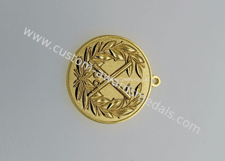 Médailles de basket-ball de fer de placage à l'or, laiton militaire de médailles de l'Armée de l'Air embouti personnalisé