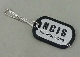 NCIS a personnalisé des étiquettes de chien par l'aluminium embouti, bande de silicone assortie