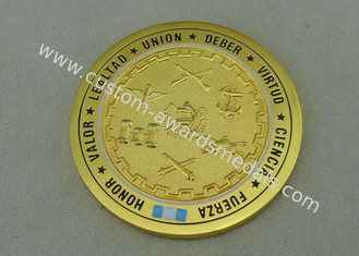 L'honneur de bravoure a personnalisé la pièce de monnaie, 3D par en alliage de zinc moulage mécanique sous pression et placage à l'or