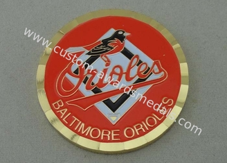 Placage à l'or pièce de monnaie en métal de Baltimore Orioles de 2,0 pouces par le laiton embouti