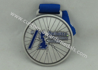 Médaille en alliage de zinc de ruban bleu de Deloitte 2,5 pouces avec l'émail mol en alliage de zinc