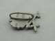 insignes en alliage de zinc de souvenir de forme de feuilles 3D, insigne commémoratif avec l'épée croisée avec le nickelage brumeux