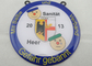 Médaille d'impression d'écran en soie de Sanitat Karneval d'acier inoxydable par le côté de Gefahr Gebannt, plat ou double