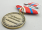 Les récompenses faites sur commande en alliage de zinc de la médaille 3D de cadeau de souvenir avec des côtés du ruban deux moulage mécanique sous pression