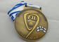 Le cuivre de FIL U-19/médailles en alliage de zinc/d'étain monde de championnat de ruban avec moulage mécanique sous pression