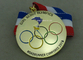 Médailles d'émail de placage à l'or d'OEM, récompenses olympiques pour la course courante