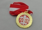 électrodéposition d'argent d'antiquité de médaille d'émail de 88mm, médaille de fer pour le jeu de sport
