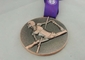 Les médailles de ruban de triathlon nickelées meurent frappé pour la décoration