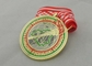 Médailles de ruban de triathlon de chasse à oeufs, cuivrage de 3.0mm avec le ruban polychrome
