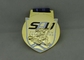 Les médailles de ruban de marathon moulage mécanique sous pression avec l'émail mol, placage à l'or 3D