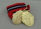 Longue épaisseur noire blanche rouge du placage à l'or de matriçage de fer de médailles de ruban 2.0mm