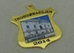 Médaille en alliage de zinc en alliage de zinc de Tromsomarsjen avec l'impression/placage à l'or