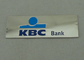 Les insignes de banque du souvenir KBC moulage mécanique sous pression avec du nickel brillant, robinet adhésif