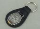 L'Allemagne a personnalisé les chaînes principales en cuir, porte-clés mou argenté antique en alliage de zinc d'émail