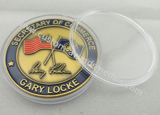 le 2D ou le placage à l'or 3D antique Gary Locke a personnalisé des pièces de monnaie pour des récompenses, souvenir, militaire