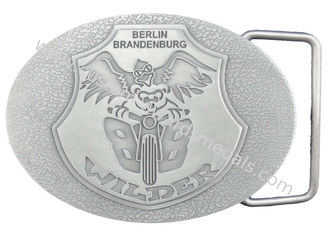 Étain personnalisé/boucle de ceinture en alliage de zinc de Berlin Brandebourg en métal sans émail (OEM et ODM)