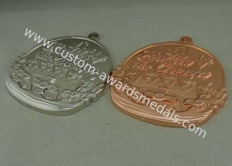 Le cuivrage meurent les médailles en alliage de zinc du karaté 3D de médailles de fonte sans émail