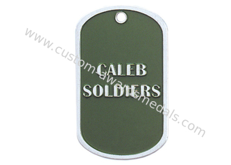 Les soldats de Caleb ont personnalisé les colliers d'étiquette de chien, étiquettes de chien militaires faites sur commande en alliage de zinc avec le nickelage