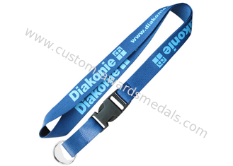 Lanières promotionnelles de Keychain de carte d'identification d'impression d'écran en soie de Diakonie avec l'agrafe de point d'interruption de sécurité
