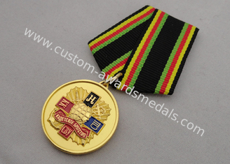 Récompenses faites sur commande de médaille d'émail mol avec le ruban brumeux de Special de peinture de placage à l'or