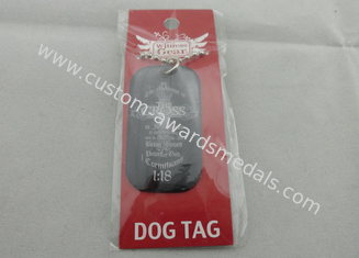 Étiquettes de chien personnalisées par laiton noir pour les hommes, matériel d'acier inoxydable de 2.0mm