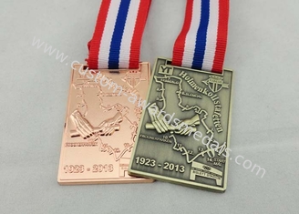 Médailles en alliage de zinc 3d, électrodéposition en laiton antique de ruban pour le mémorial