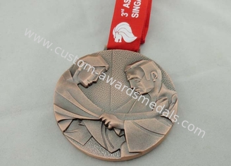 Cuivrage 2013 de judo de Kata de médailles asiatiques de ruban plein 3d pour le cadeau