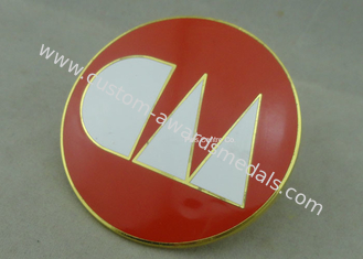 Badges nominatifs durs en métal d'émail de Pin de placage à l'or de Cloisonne fait sur commande en alliage de zinc d'insigne