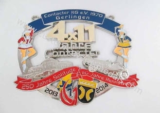 Médaille de carnaval de Lynn Anna par l'émail en alliage de zinc et mol, nickelage antique