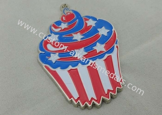 Nickelage en alliage de zinc d'antiquité de Medalby de carnaval de gravure avec le logo de clown de couleur