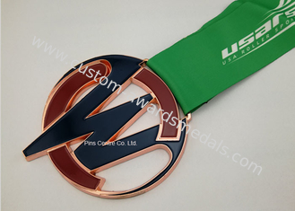 Les médailles personnalisées de récompenses de ruban coupe intérieure d'émail mol de moulage mécanique sous pression
