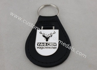 La chaîne principale de cuir d'équipage de VAG/a personnalisé Keychains en cuir avec l'emblème