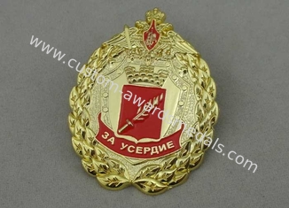Le souvenir de vis de la Russie Badges par le bâti en alliage de zinc d'Eie, 3D avec le placage à l'or