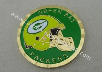 Les Green Bay Packers ont personnalisé des pièces de monnaie par le laiton frappé avec l'emballage de sac de PVC