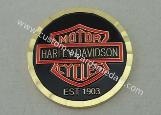 Les pièces de monnaie personnalisées par coupe en laiton de Diamont Silkscreen/impression offset pour Harley-Davidson