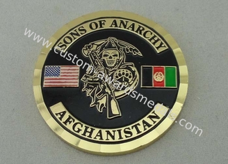 L'armée des Etats-Unis a personnalisé des pièces de monnaie, en laiton mourez embouti pour des fils d'anarchie avec le placage à l'or d'emballage et de boîte