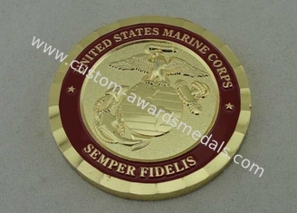 Pièces de monnaie personnalisées par Marine Corps des Etats-Unis, émail de 2,0 pouces et laiton mous pour SEMPER FIDELIS