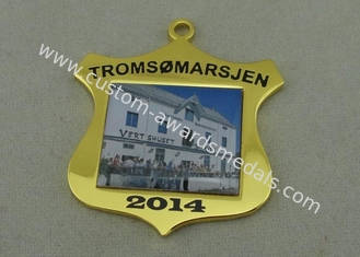 Médaille en alliage de zinc en alliage de zinc de Tromsomarsjen avec l'impression/placage à l'or