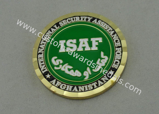 Le laiton ISFA a personnalisé l'armée que la pièce de monnaie meurent bord frappé et transparent de diamant de boîte