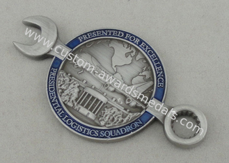 L'escadron présidentiel de logistique a personnalisé des pièces de monnaie, pleine pièce de monnaie d'électrodéposition d'argent de l'antiquité 3D de moulage mécanique sous pression