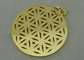 Les insignes d'or de souvenir de moulage mécanique sous pression en aluminium avec le trou de Pouched de précision