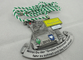 La médaille en alliage de zinc personnalisée de carnaval de 3D Waghausel, des médailles de moulage mécanique sous pression avec la corde et la fausse pierre de deux couleurs